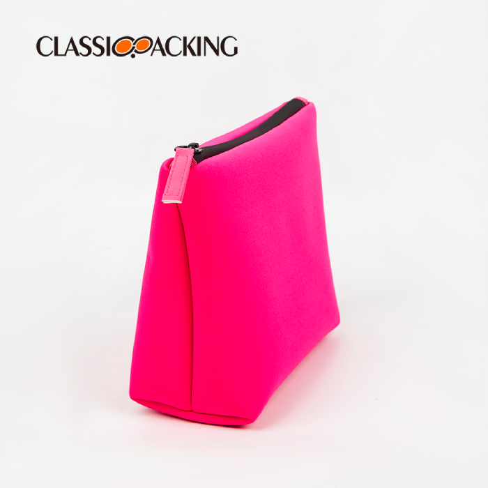 neoprene cosmetic bag side look